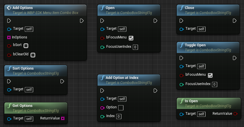 ComboBox nodes