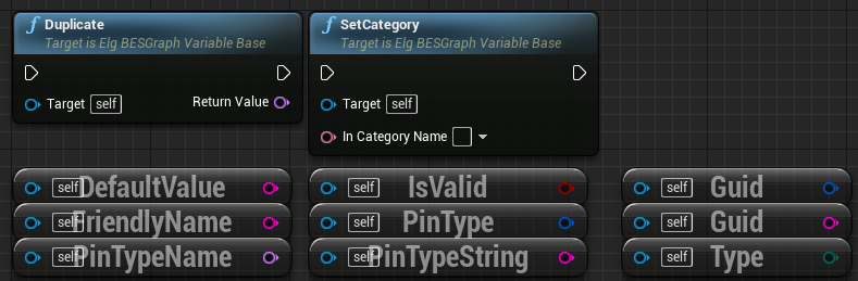 Base nodes for Variable object