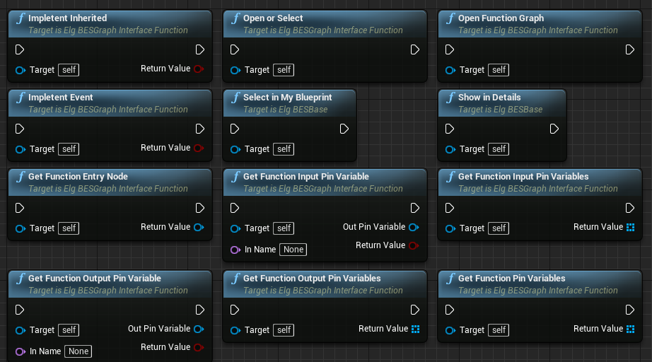 Nodes for Interface functions